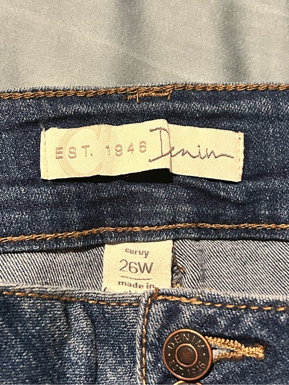 Women's Blue Curvy Jeans - 26W